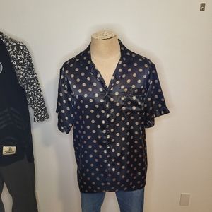 Robert Louis silk blend pajama shirt size medium